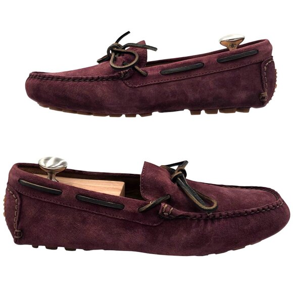 NEW Brooks Brothers Burgundy Suede Driving Loafers Mens size 9D Moccasin Drivers main image 8